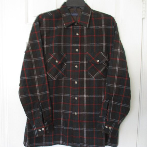 Van Heusen Mens L/S Green Winterweight Acrylic Flannel Casual Shirt NWOT- Medium - Picture 2 of 2